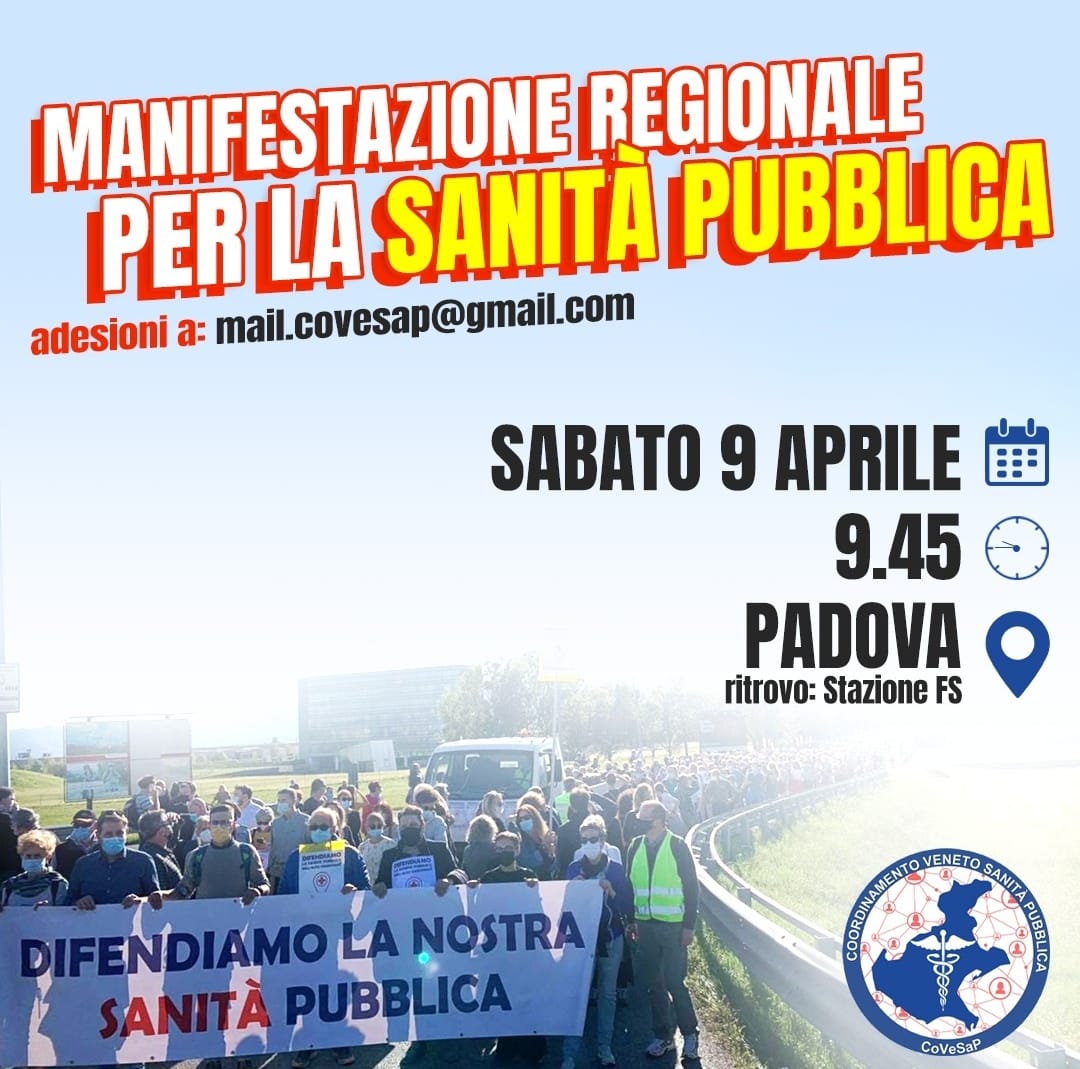 Manifestazione COVESAP sabato 9 aprile