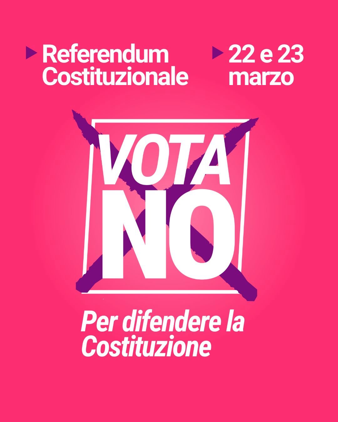 Votiamo NO per difendere la Costituzione